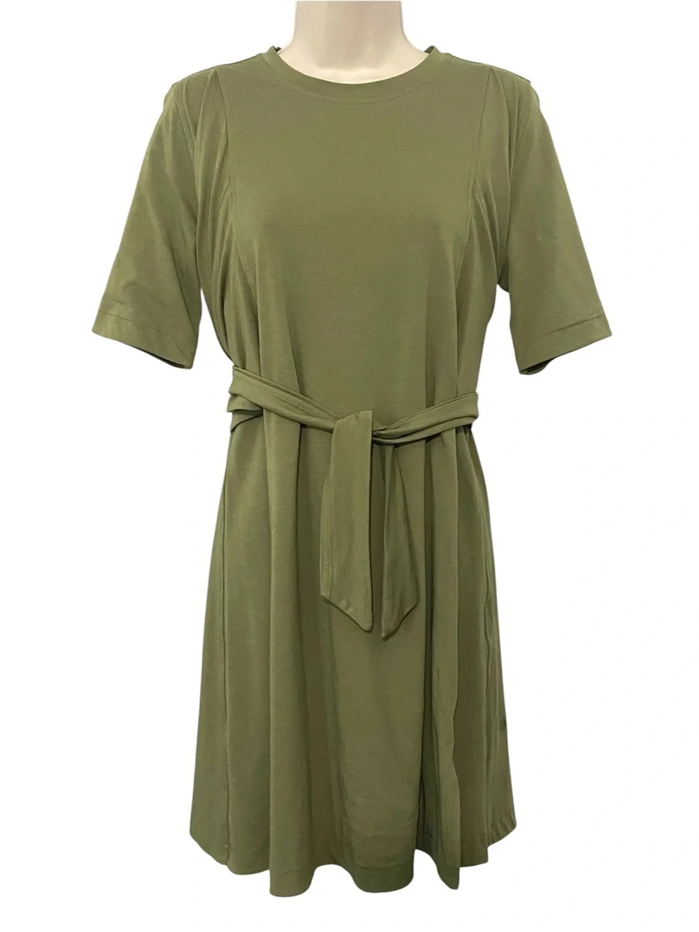 green lululemon dress Pima Cotton Wrap Mini Small 4-6 Olive Casual Travel Best Sellers NH Week 21